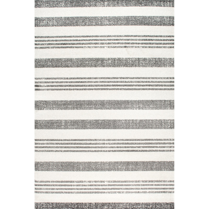 Striped Indoor Rug, Rectangle 6'7" x 9'