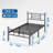 Carrold 42" Platform twin xl bed frame with headboard, Heavy Duty metal bed frame Structure, No Box Spring Needed, No Squeak, Single Beds for Kids, Teens, Students, Compact Space-Saving Design-1715965120