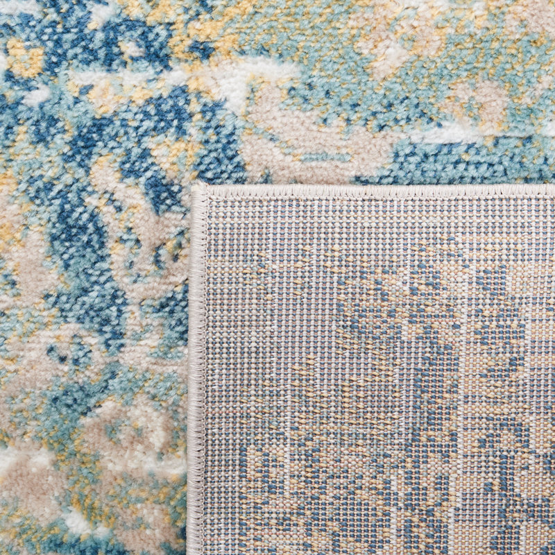 Tapis oriental bleu marine Dip, Rectangle 8 pi x 10 pi