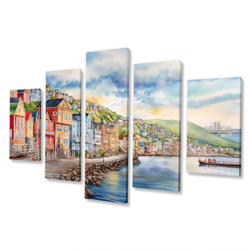 Mondovi - reproduction sur toile canadienne - 5 panneaux