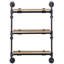 Étagère murale rectangulaire chêne et sable noir-888504168