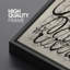 Calligraphie abstraite noire, reproduction sur toile-98042263-111568282