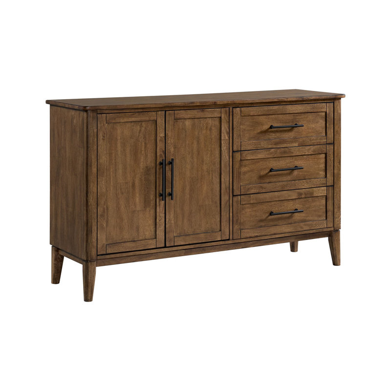 Chene 60" 3-Drawer Server, Honey