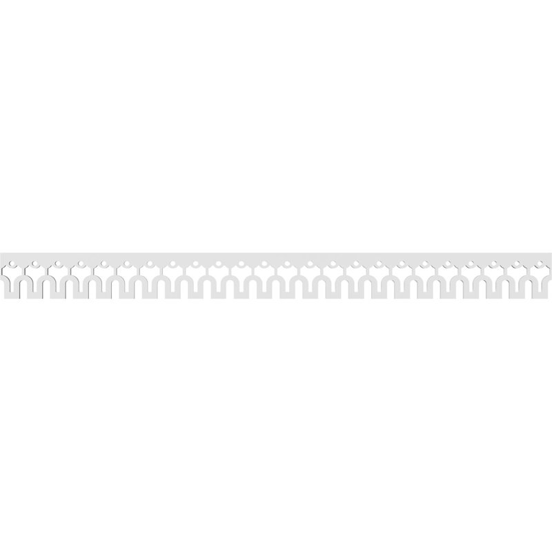 4"H x 5/8"P x 48"L Hessel Architectural Grade PVC Running Trim, 4" H x 48" W x 0.63" D