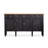 Retro Black Solid Wood Sideboard