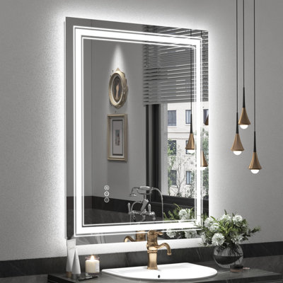 36 Inch Frameless LED Bathroom Mirror, Smart Mirror
