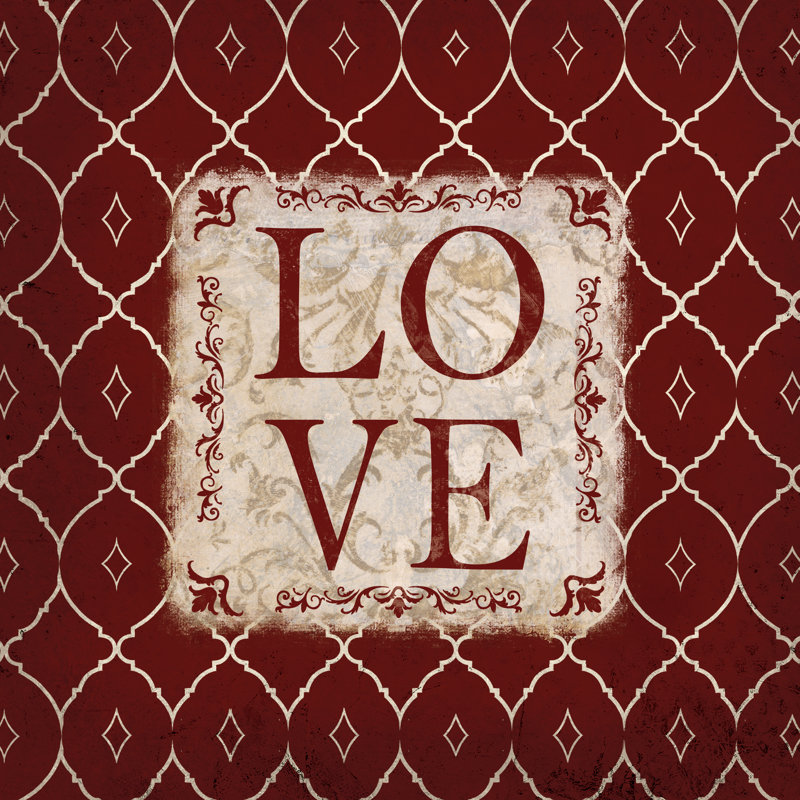 Love Red - Wrapped Canvas Print, 30cm H x 30cm W x 3.8cm D