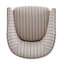 Fauteuil demi-tonneau rembourré à rayures