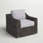 Chaise de patio avec coussin entièrement assemblée