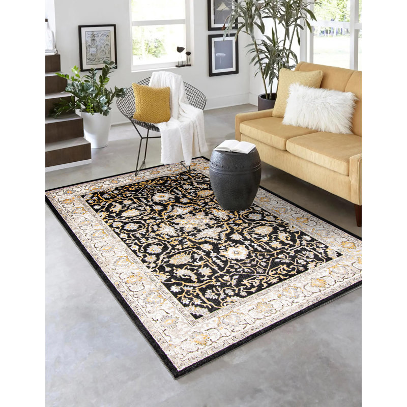 Tapis de couloir en polyester 2 pi 6 po x 8 pi Alexander-Jay, Rectangle 3 pi x 5 pi