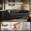 Canapé Chesterfield 85,5 po Air Leather-866075334