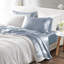 Ensemble de draps 6 pièces en satin bleu satiné de luxe pour les plis