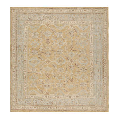 Hand Woven Silk and Wool Area Rug