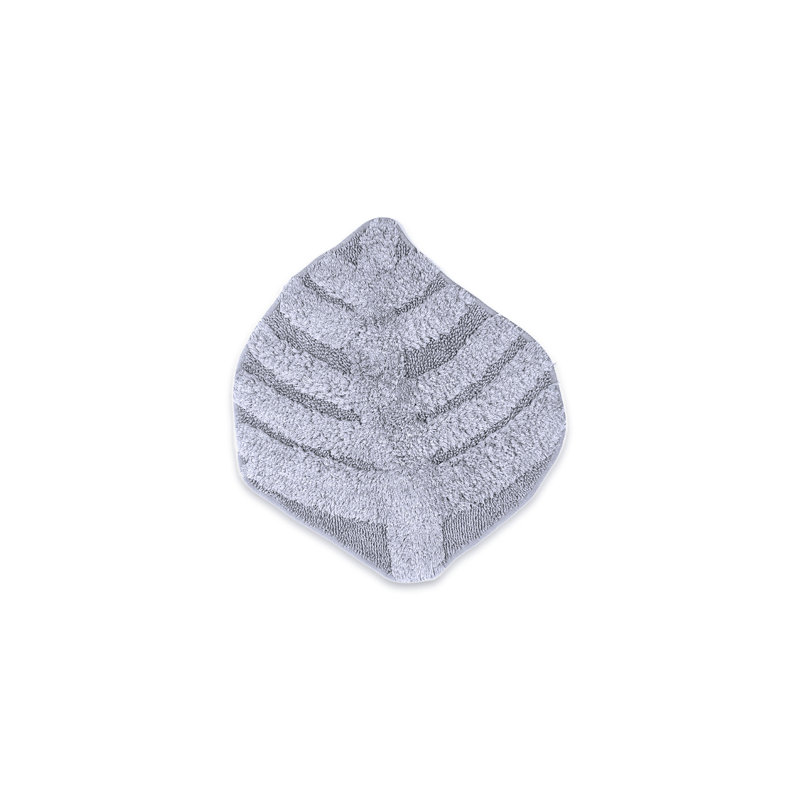 Attaway Cotton Non-Slip Non-Slip Bath Mat, Grey