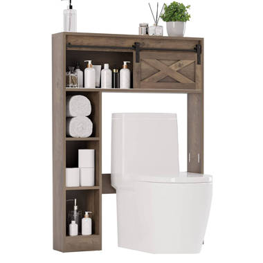 Dundee Nalley 25 W x 65 H x 10 D Over-the-Toilet Storage Trent Austin Design Color: Rustic Brown/Black