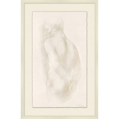 Male Nude 4' Framed Print on Glass