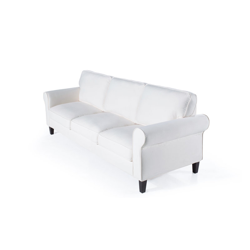 Cicero 87.4'' Slipcovered Sofa, White