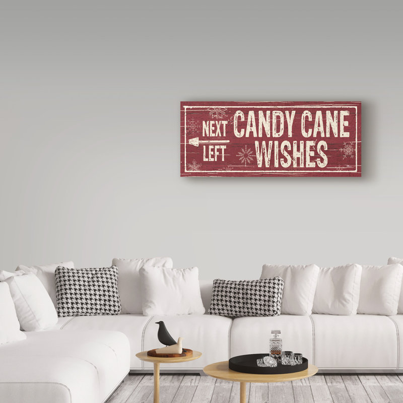 « christmas signs vi », art textuel sur toile tendue, H 20 po x l 47 po x P 2 po