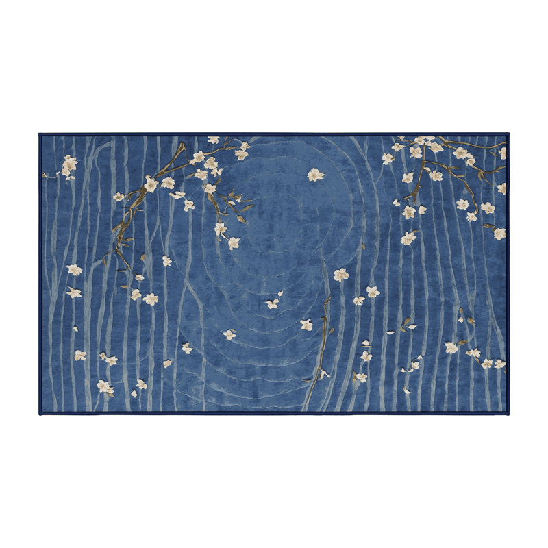 Machine Washable Gray Area Rug, Rectangle 7' x 10'