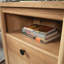 Table de chevet, finition brune