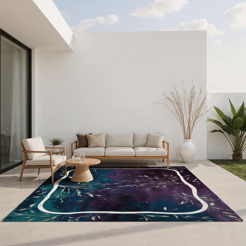 Tapis intérieur et extérieur Cosmic Bloom, Rectangle 1 pi 6 po x 2 pi 6 po