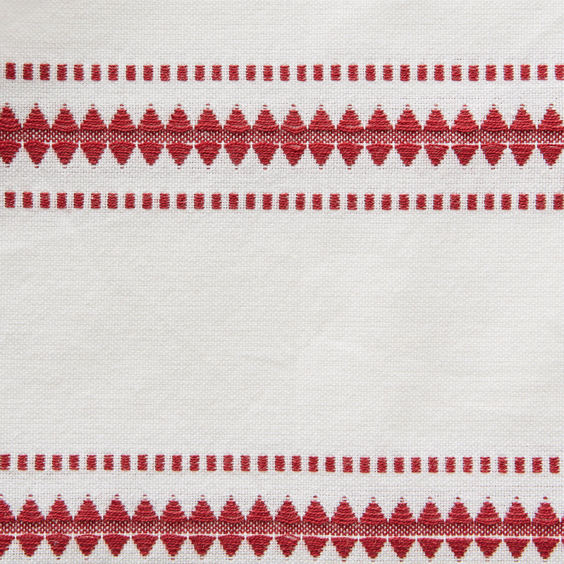 Kuhlman Cotton Striped Square Napkin, Barn Red