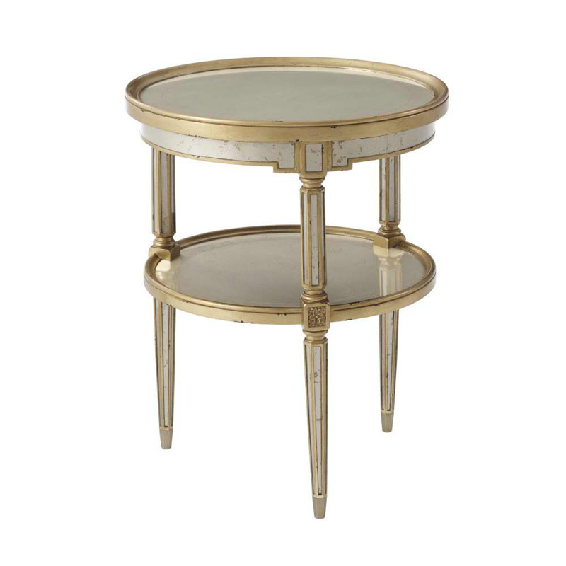 Eglomisé Glass End Table