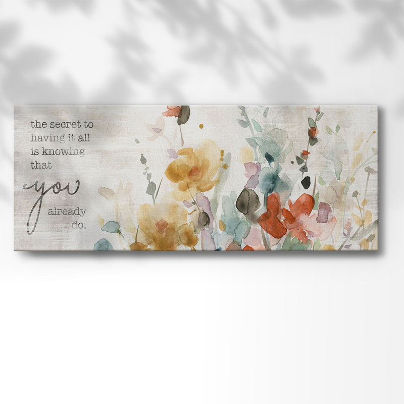 Toile pleine fleur Verse-Gallery, H 12 po x l 30 po x P 1,5 po