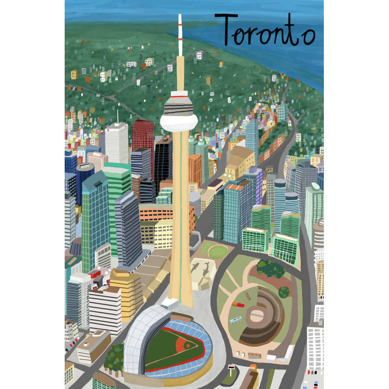 Vue d'en haut Toronto, H 48 po x l 32 po