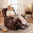 Dual Motor Heating Massage Elderly-Movable Recliner Chair with Wheels and Power Supply-1722119396