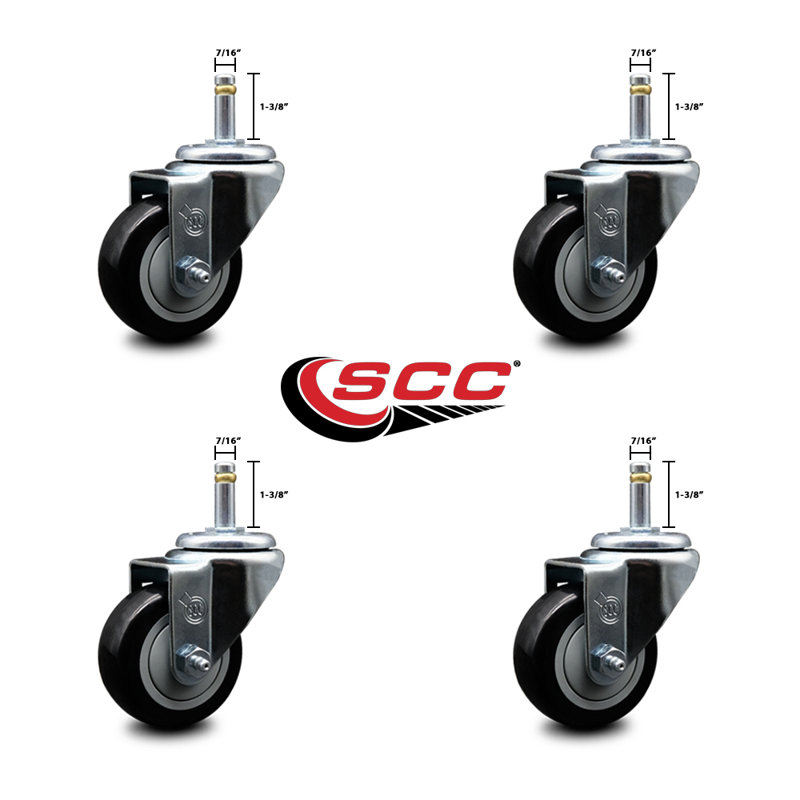 Polyurethane Caster, Black
