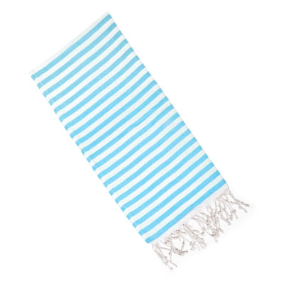 Serviette à main en coton rayé