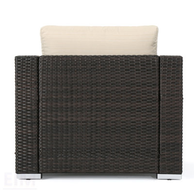 Fauteuil club Santa Rosa KD: sièges d'extérieur confortables avec structure en aluminium durable pour se détendre avec style