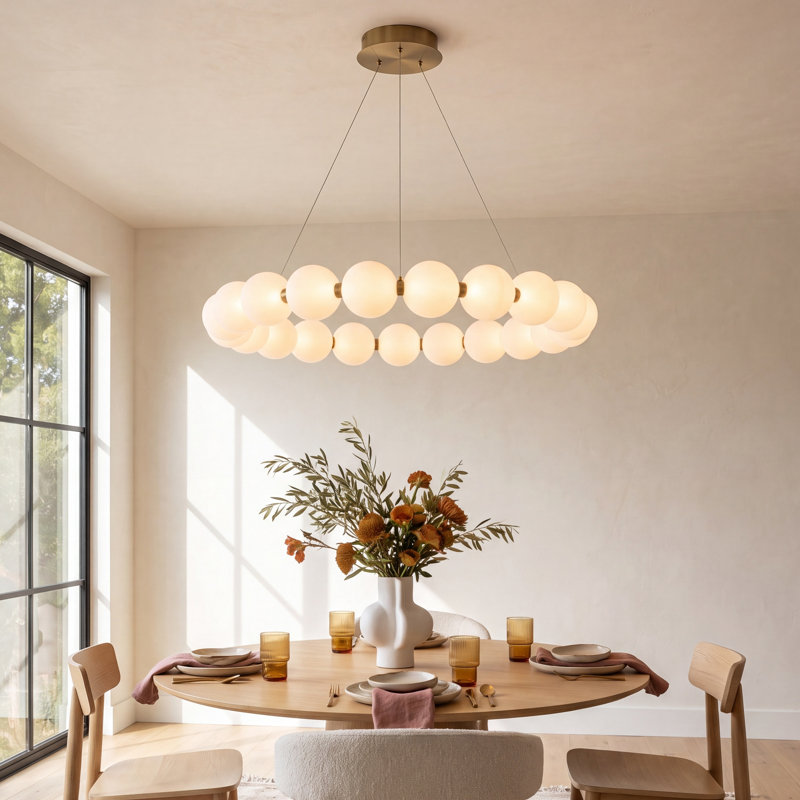 Minza 21-Light Chandelier, Antique Gold, 103" H x 33" W x 33" D