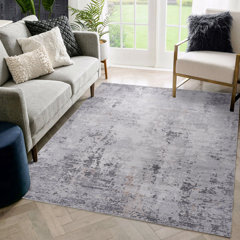 Abstract Non-Shedding Function Living Room Bedroom Dining Home Office Stylish And Stain Resistant Area Rug