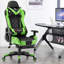 JL Comfurni Adjustable Reclining Ergonomic Faux Leather Swiveling PC & Racing Game Chair with Footrest-59230199