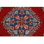 Tapis de couloir rouge / ivoire / vert / bleu en laine noué à la main de conception unique 2 pi 8 po x 9 pi 10 po