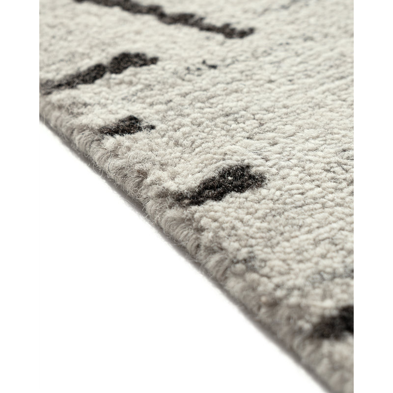Organic Hand Knotted Geometric Area Rug, Rectangle 8' x 10'