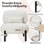 Wide Upholstered Teddy Fleece Accent Chair, Armless Chair for Living Room Corners and Bedrooms-92483382