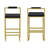 Velvet Counter Height Bar Stools with Low Backrest-432307014-432307013