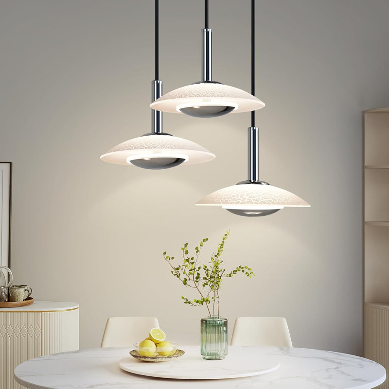 - Light Brushed Nickel LED Pendant