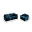 Ensemble de causeuse et de chaises 2 places Modern, ensemble de fauteuils et causeuse 2 pièces, canapé en chenille 2 pièces