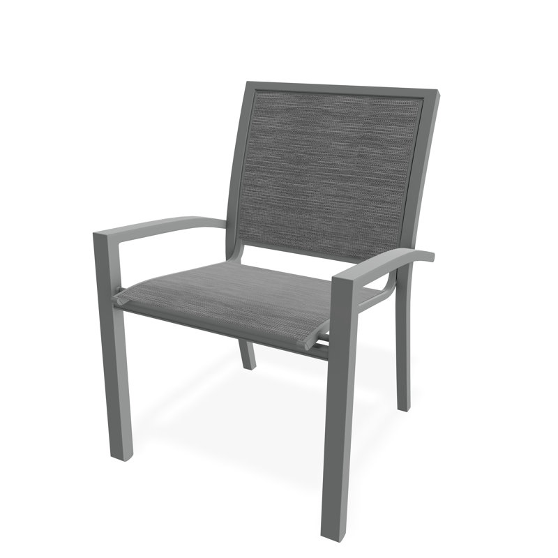 Chaise de café empilable Kendall, Graphite, Gris anthracite Collect
