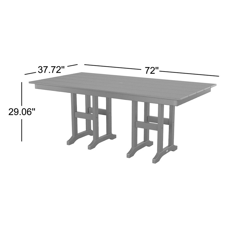 Table de salle à manger POLYWOOD x Sol 72 Westwick, Noir, noir, noir, noir