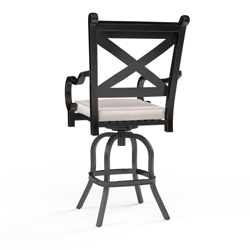 Monterey Outdoor Bar Stool, Canvas Natural Sunbrella®, Bar Stool (26" Seat Height)
