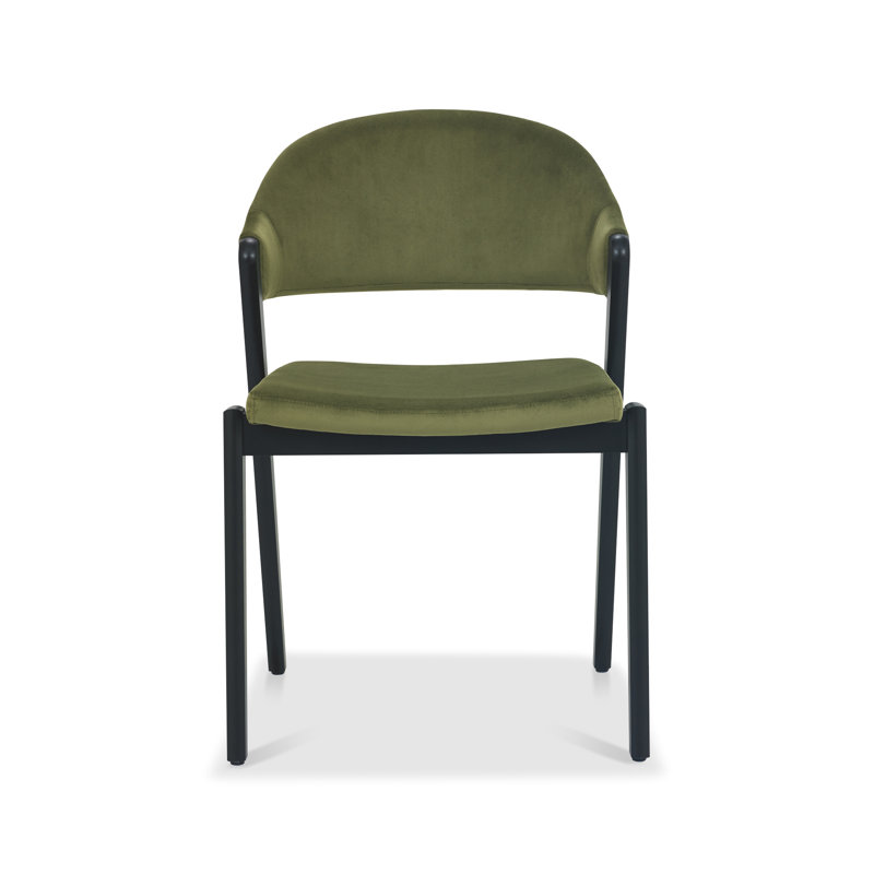 Kostka 49cm H Polyester Blend Upholstered Upholstered Back Side Chair, Cedar