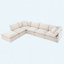 Canapé modulaire en chenille surdimensionné 125,5 po à 6 sièges avec repose-pieds mobile 125,5 po-1902956142