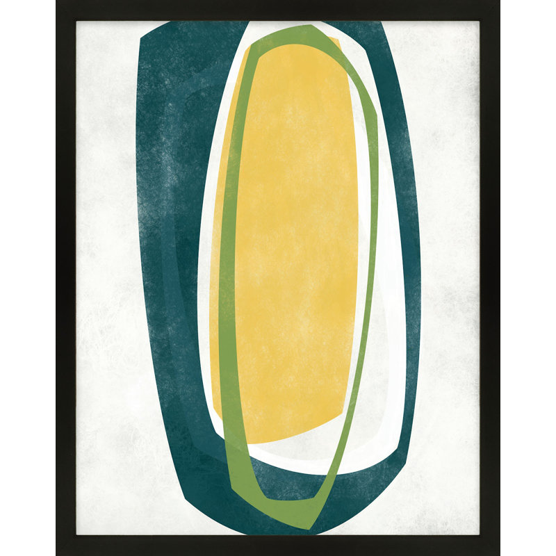 Orbit 11 Painting by Jacques Pilon, 20" H x 16" W, Black Framed