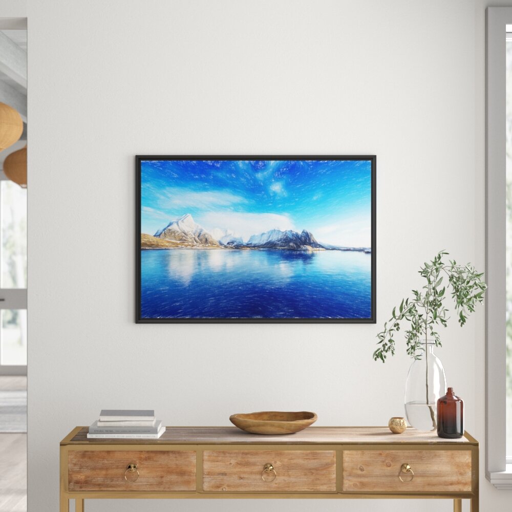 Gerahmtes Wandbild Lofoten in Norwegen