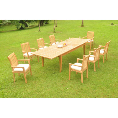 Ensemble repas 5 pièces teck Travon